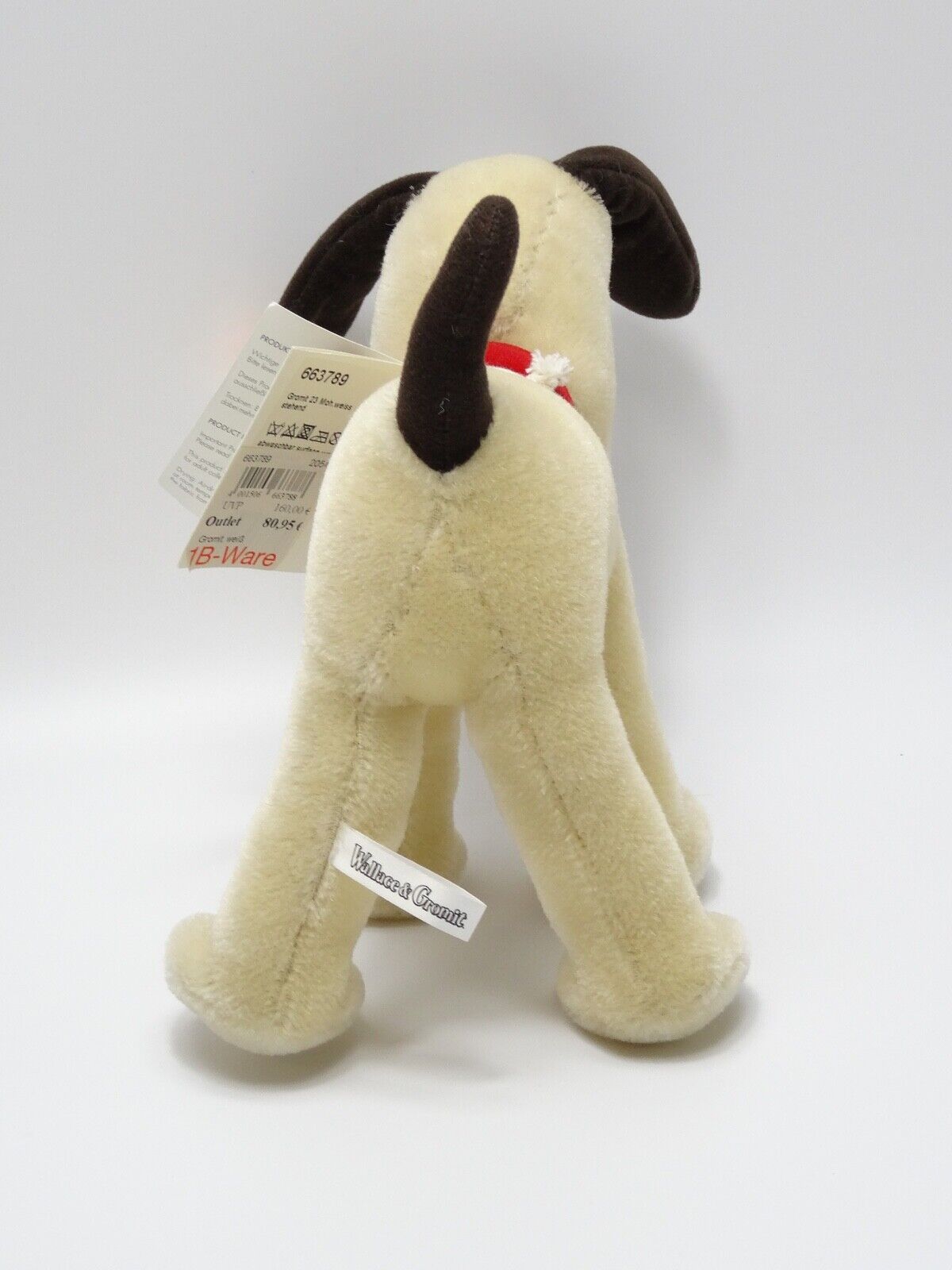 STEIFF GROMIT 23CM 663789 WHITE MOHAIR WITH TAG