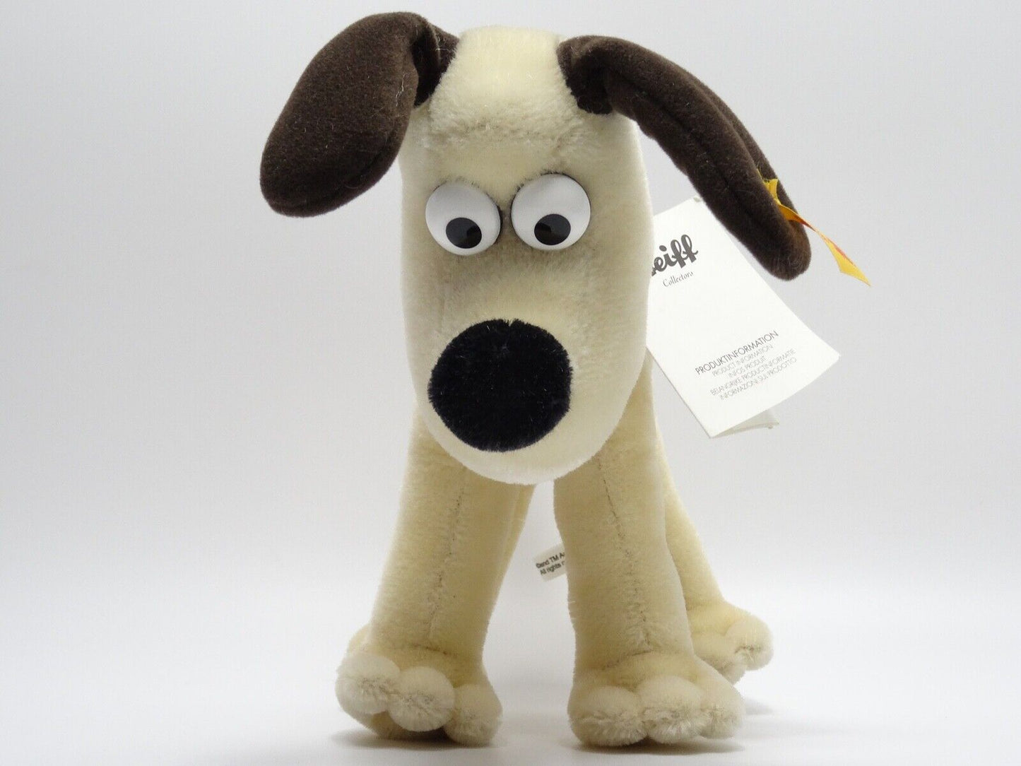 STEIFF GROMIT 23CM 663789 WHITE MOHAIR WITH TAG