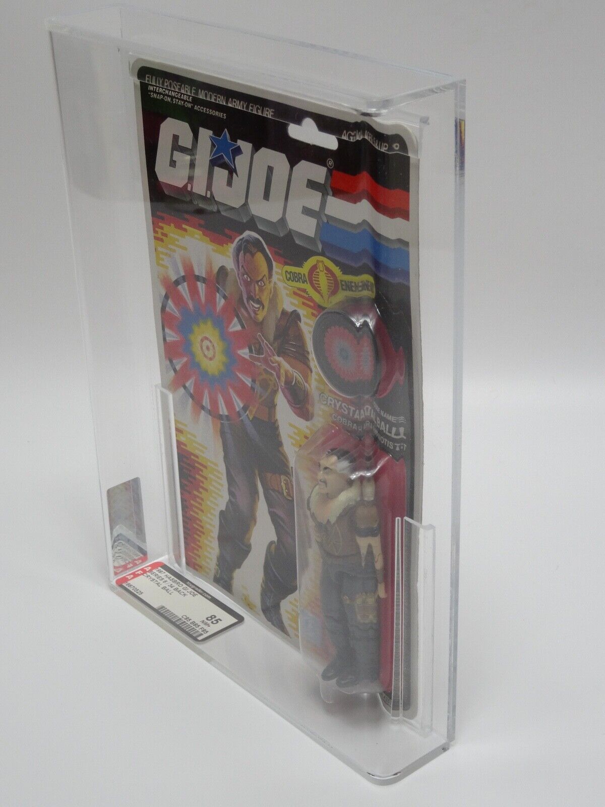 HASBRO GI JOE CRYSTAL BALL 3 3/4" FIGURE AFA GRADED 85 NM+ CARD