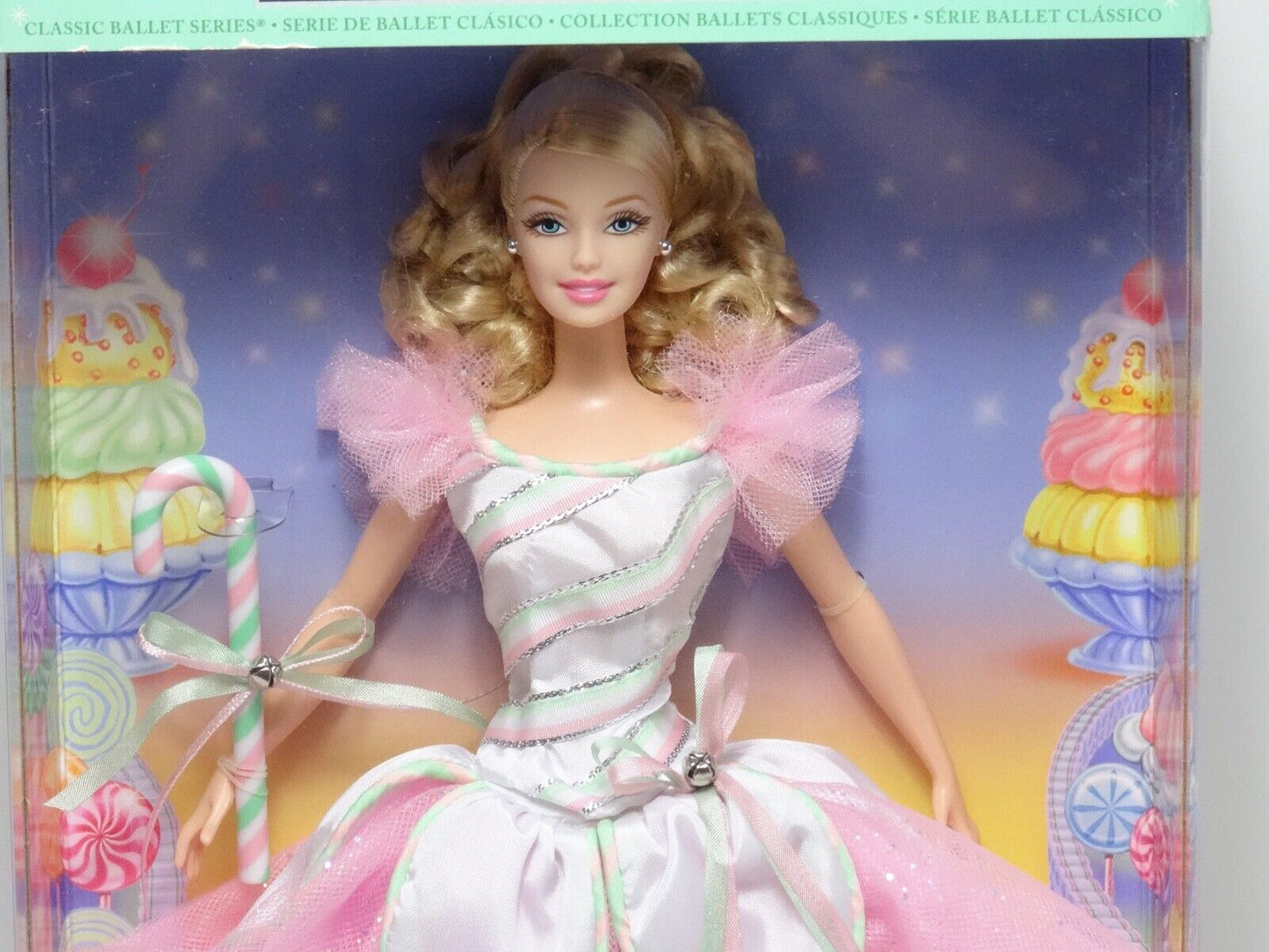 MATTEL BARBIE PEPPERMINT CANDY CANE (57578) IN MINT CONDITION IN GOOD/EXC BOX