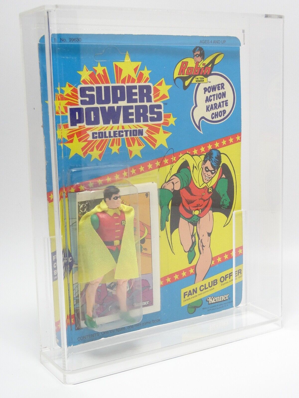 KENNER SUPER POWERS COLLECTION ROBIN FIGURE IN ACRYLIC CASE