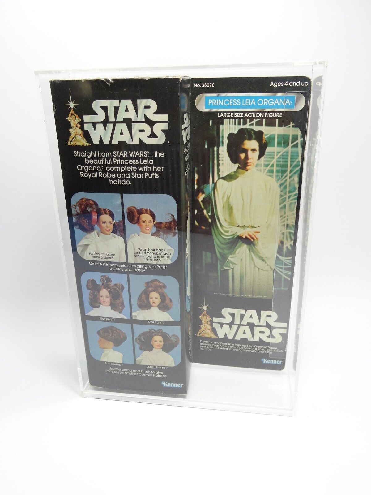 Kenner Star Wars vintage Princess Leia Organa 12" figure in Box/Acrylic case