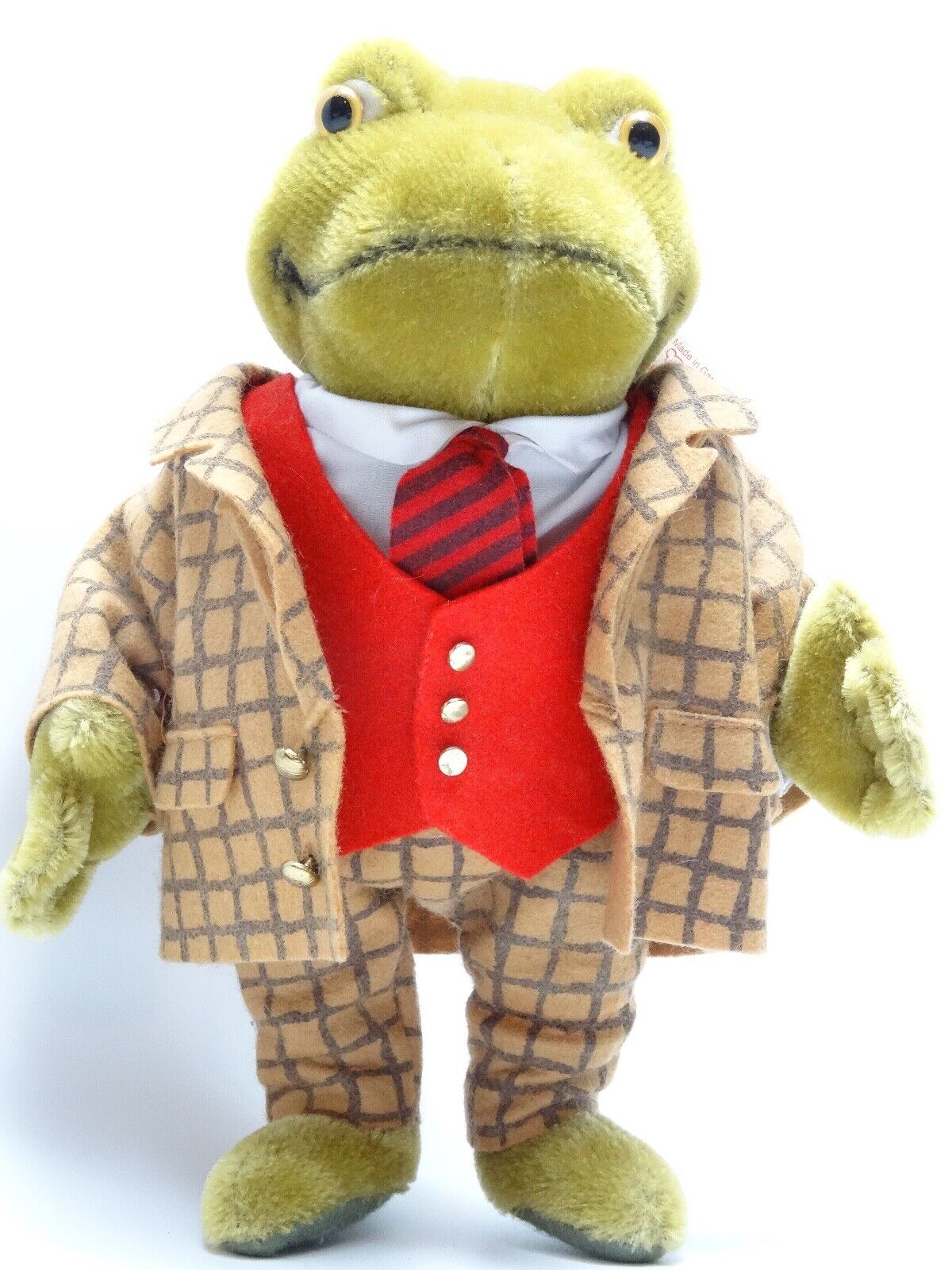 STEIFF WIND IN THE WILLOWS - TOAD WITH CERTIFICATE, BOX & STAND