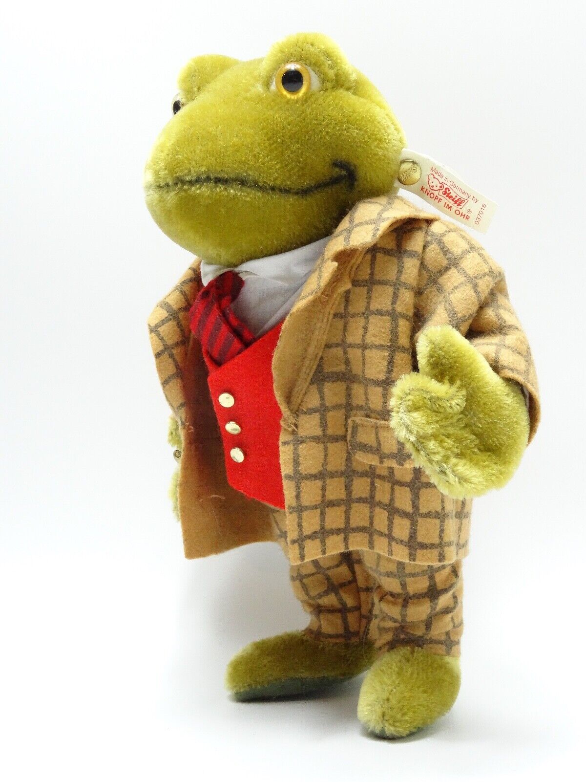 STEIFF WIND IN THE WILLOWS - TOAD WITH CERTIFICATE, BOX & STAND