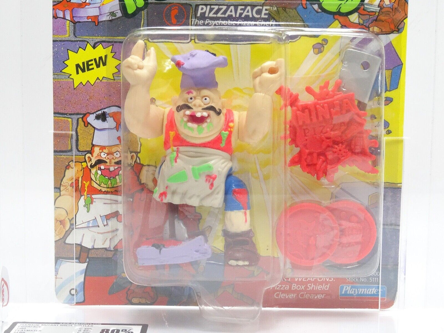 Playmates 1990 Teenage Mutant Pizzaface, UKG Graded 80%