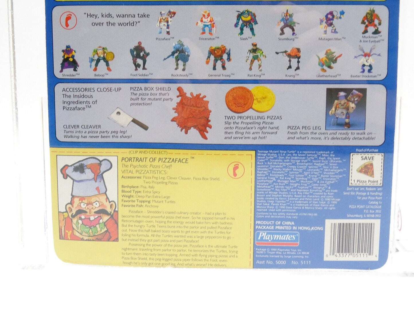 Playmates 1990 Teenage Mutant Pizzaface, UKG Graded 80%