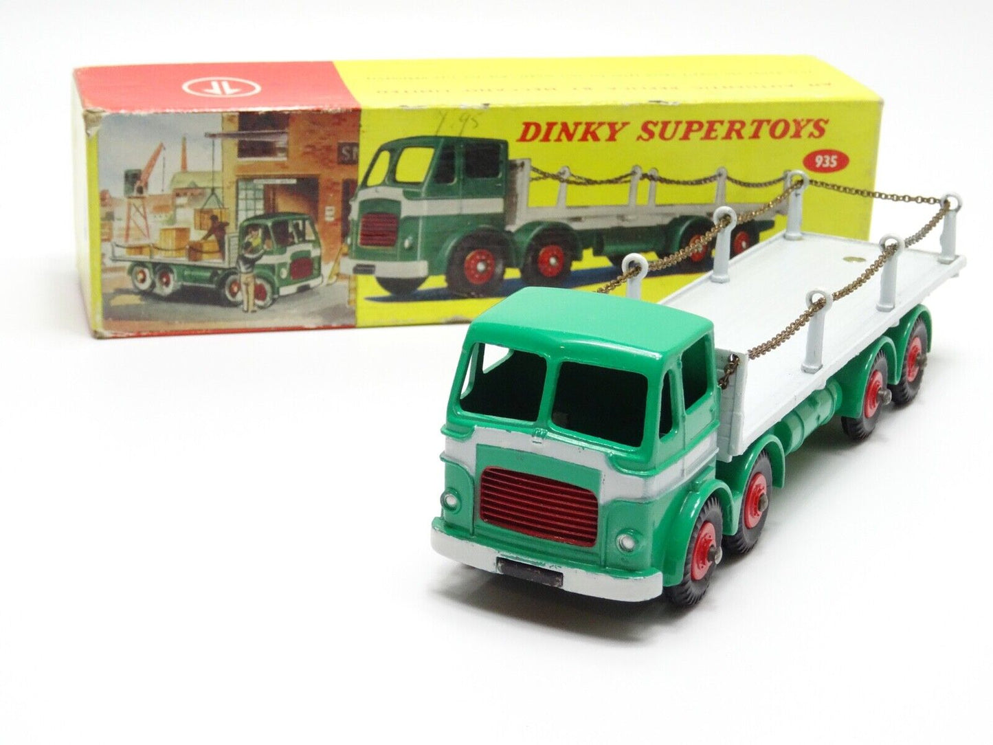 DINKY 935 LEYLAND OCTOPUS ORIGINAL FLAT TRUCK with ORIGINAL BOX - VERY RARE