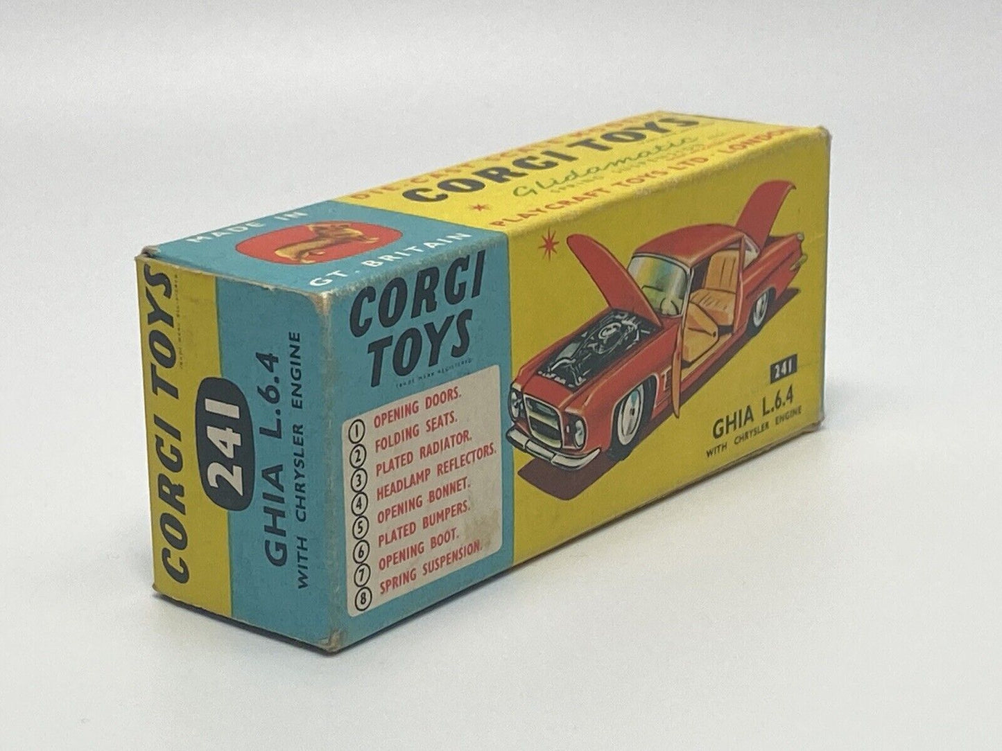 CORGI 241 GHIA L6.4 WITH CHRYSLER ENGINE WITH ORIGINAL BOX