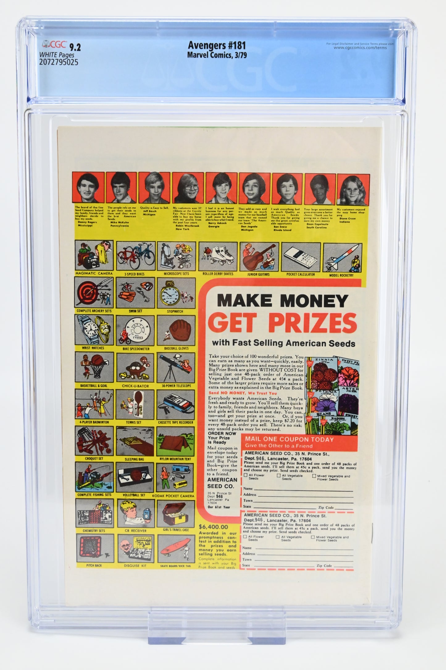 Avengers #181 CGC 9.2 / 1979