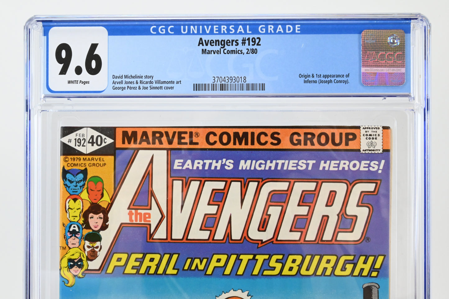 The Avengers #192 CGC 9.6 / 1980 - Marvel comics