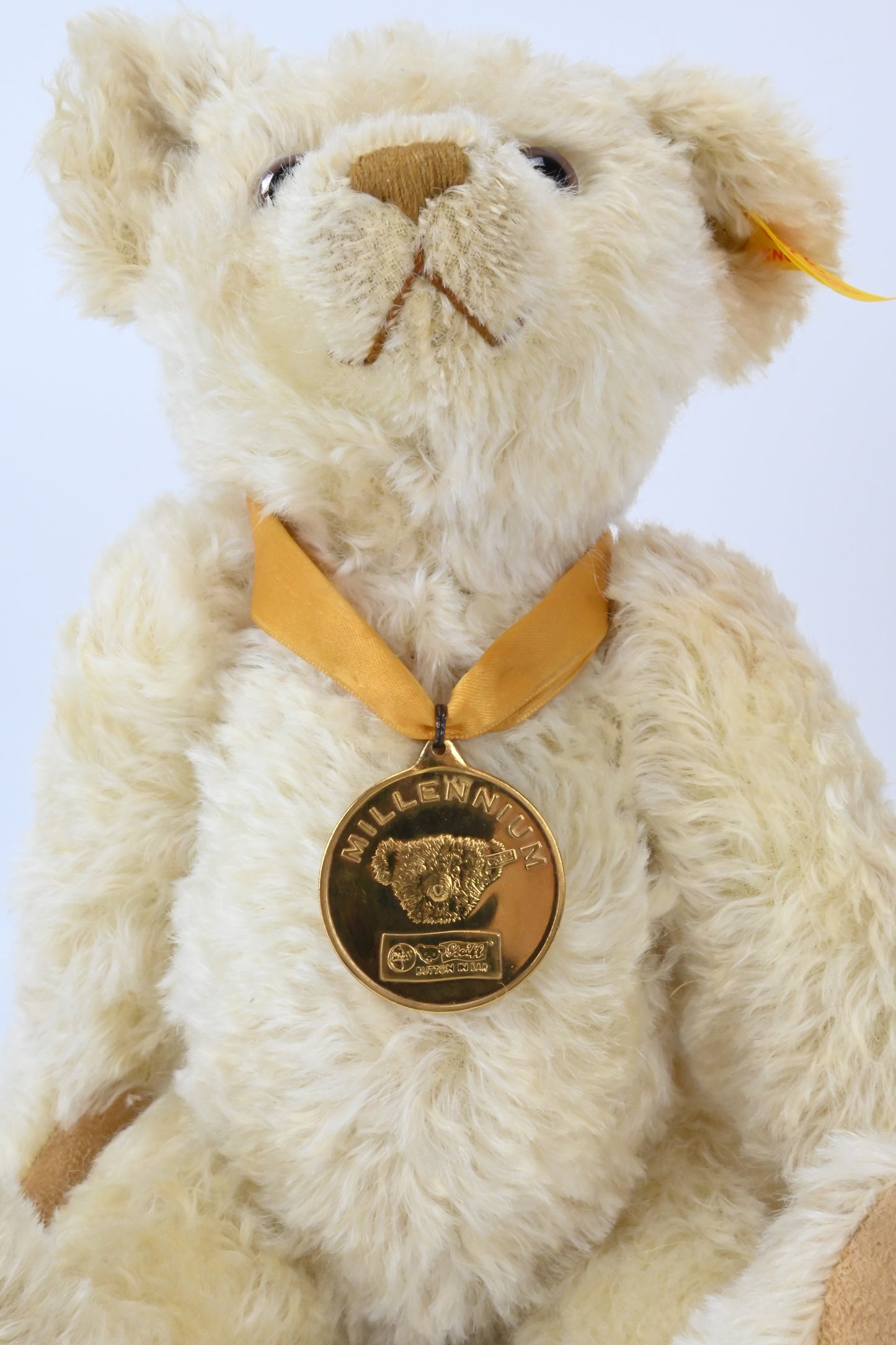 Steiff The Millennium Mohair Teddy Bear No. 654701 with Danbury Mint Medal