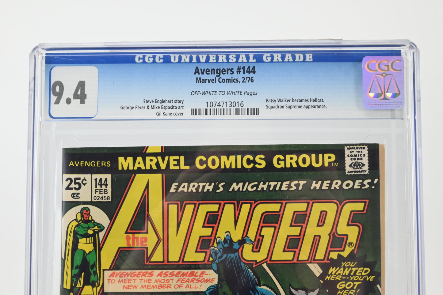 The Avengers #144 CGC 9.4 / 1976 - Marvel-Comics