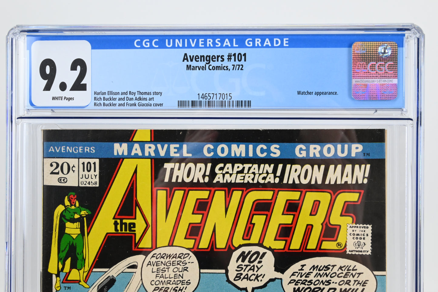 Avengers #101 - CGC 9.2 / 1972