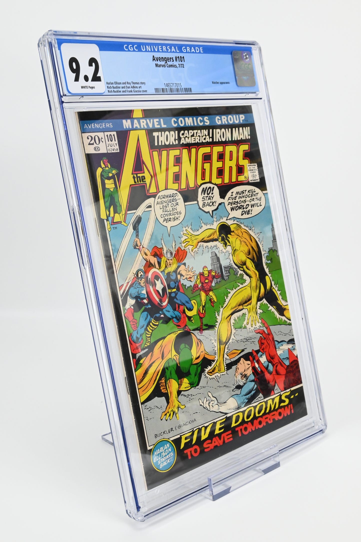 Avengers #101 - CGC 9.2 / 1972