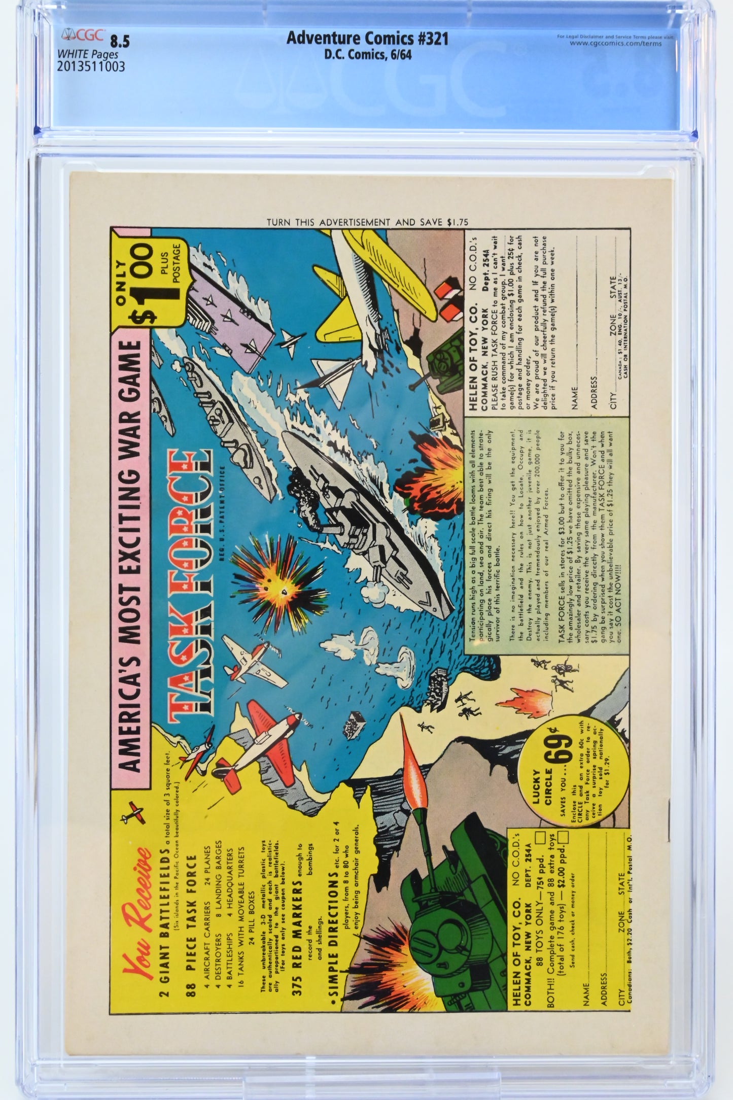Adventure comics #321 D. C. Comics - CGC 8.5
