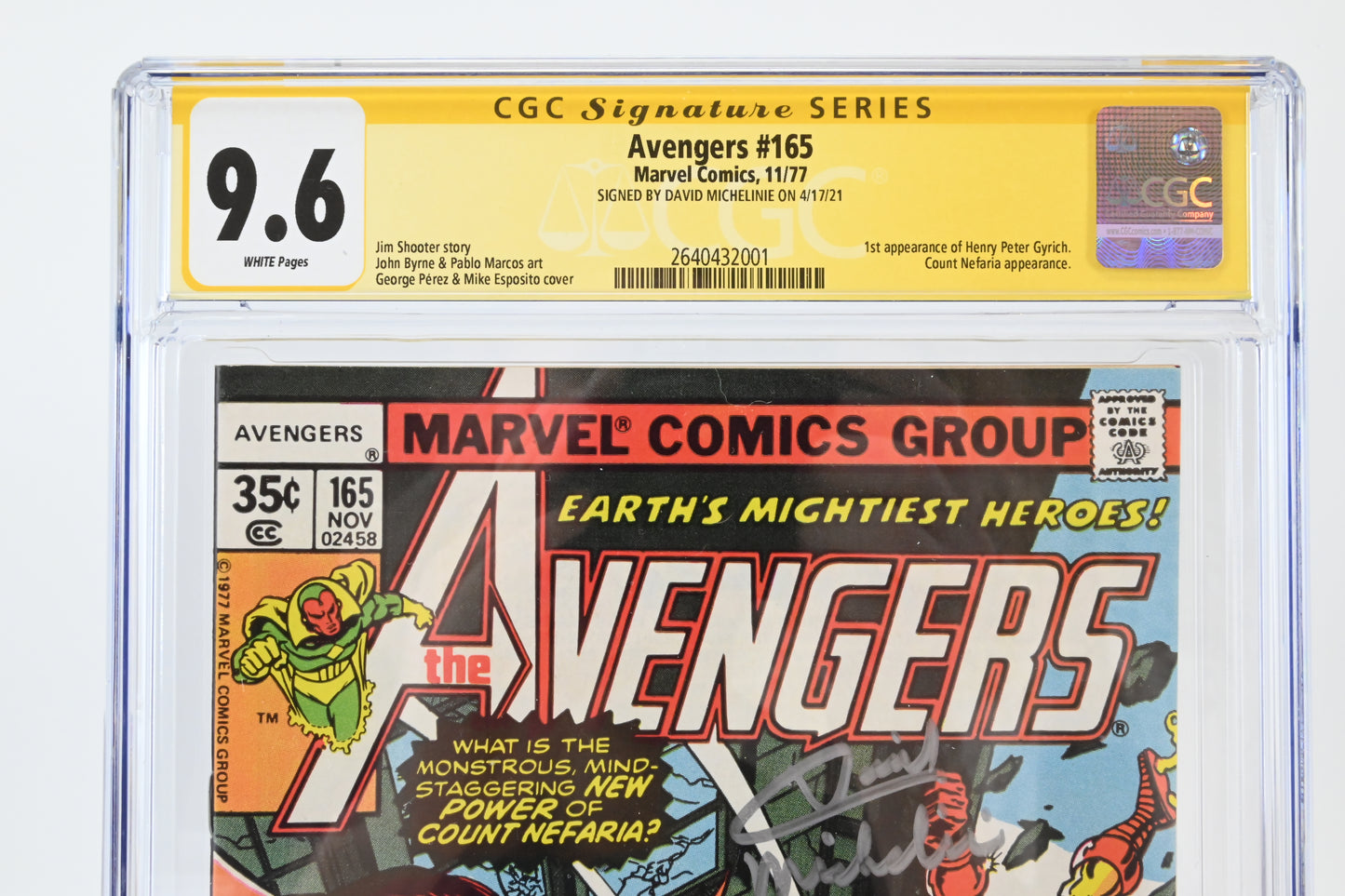 The Avengers #165 Signature CGC 9.6 / 1977 - Marvel comics