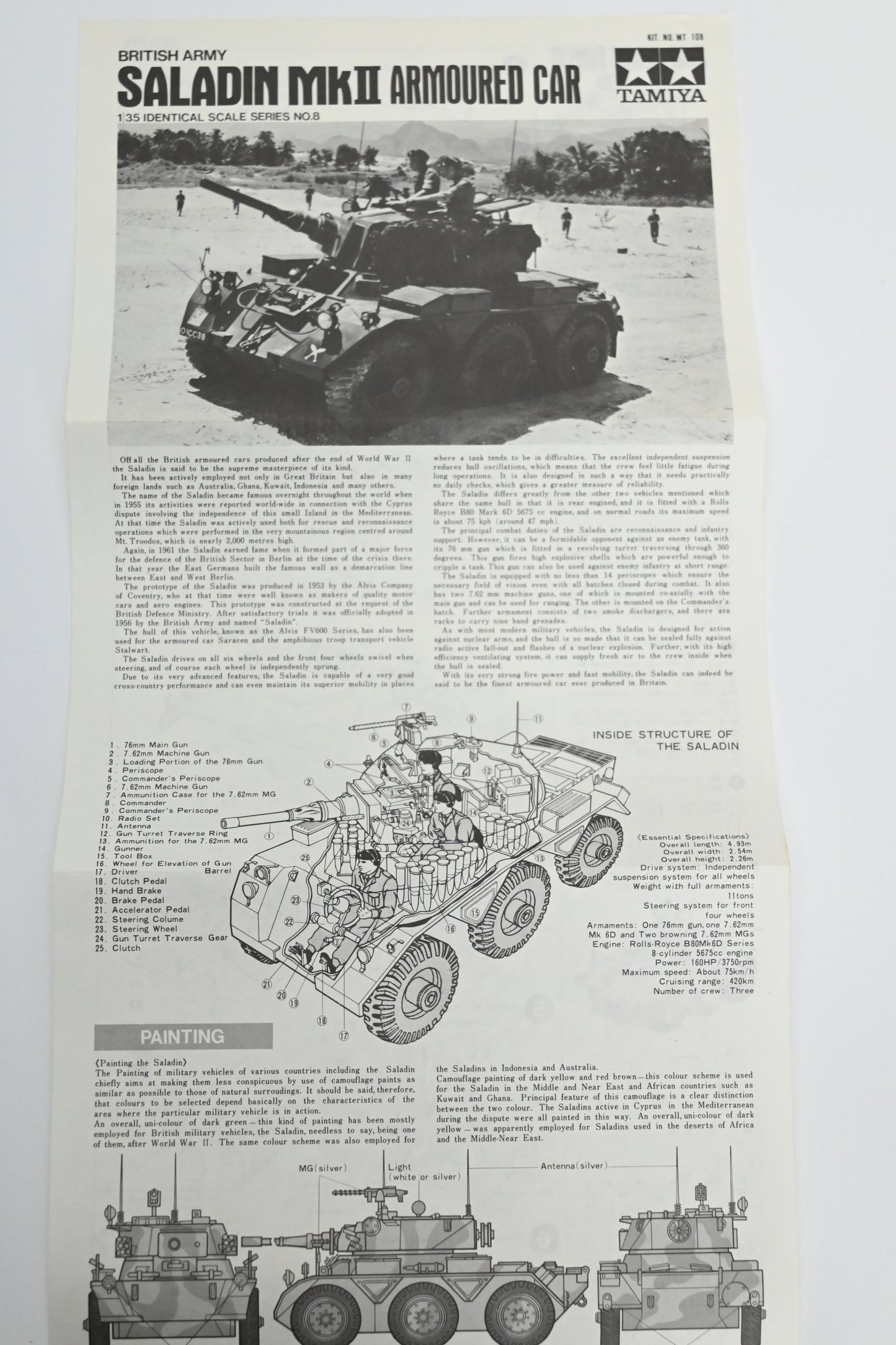 Tamiya 1/35 British Army Saladin Mk II Armoured Car