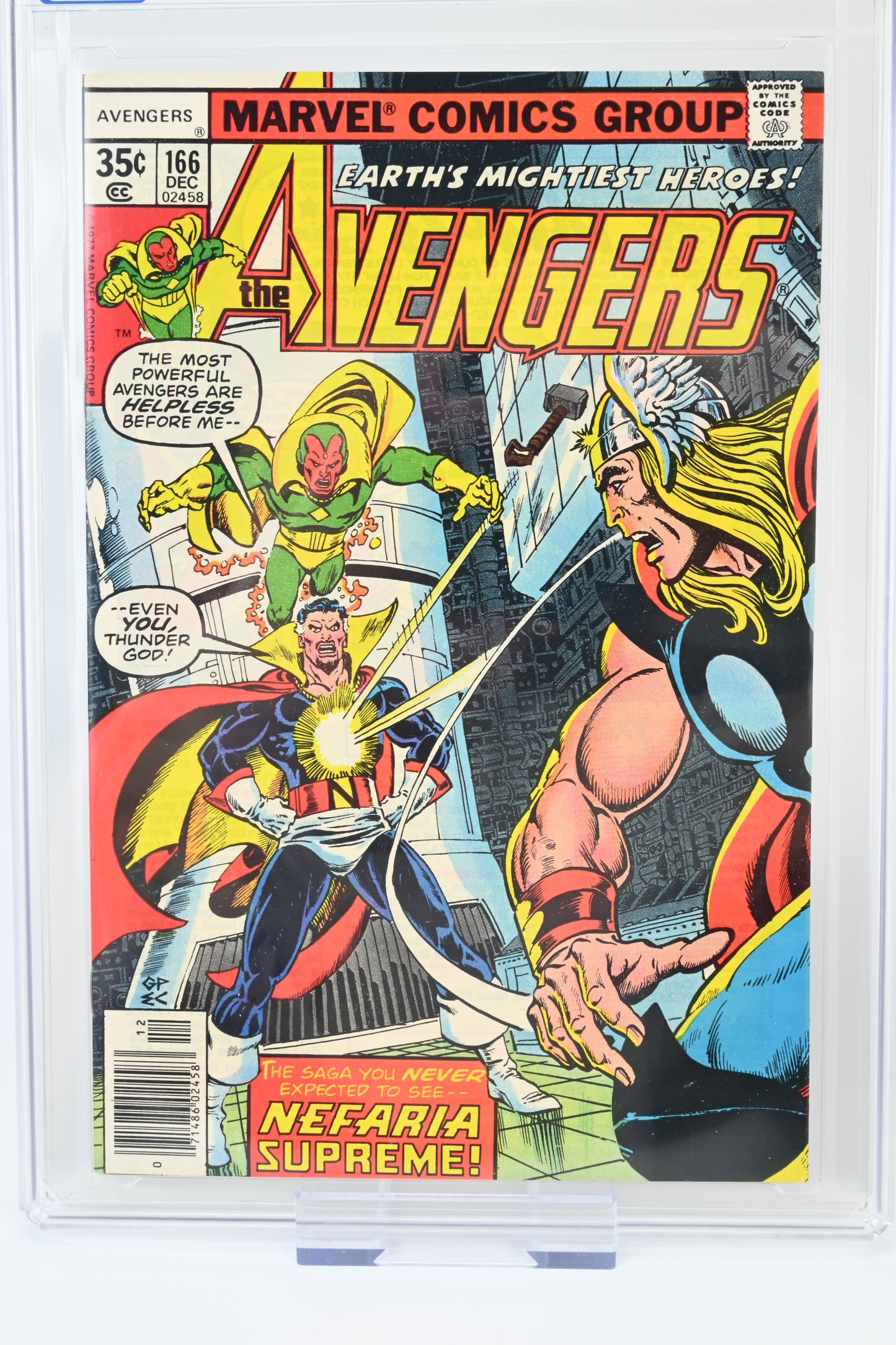 Avengers #166 CGC 9.6 - 1977