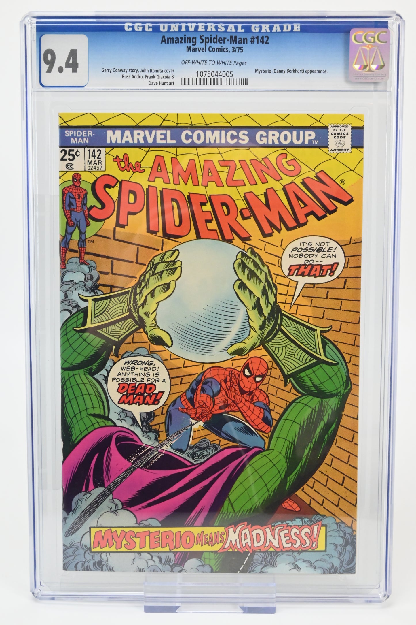 Der erstaunliche Spider-Man #142 CGC 9.4 / 1975