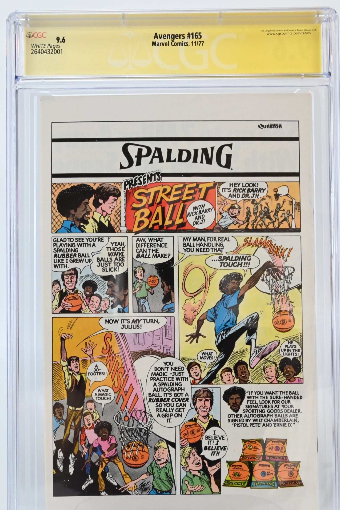 The Avengers #165 Signature CGC 9.6 / 1977 - Marvel comics