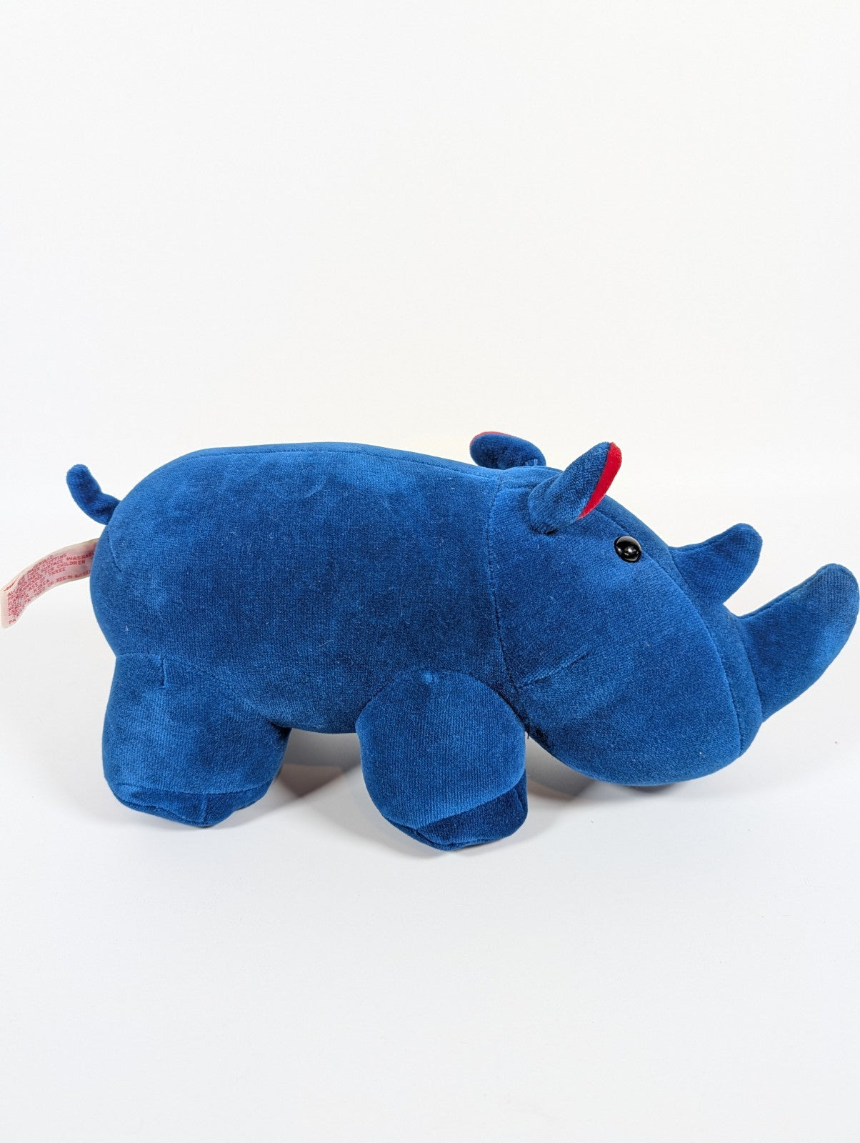 Manhattan Toy Company Rhinoceros  12in Plush Stuffed Toy, from 1986 - Rare