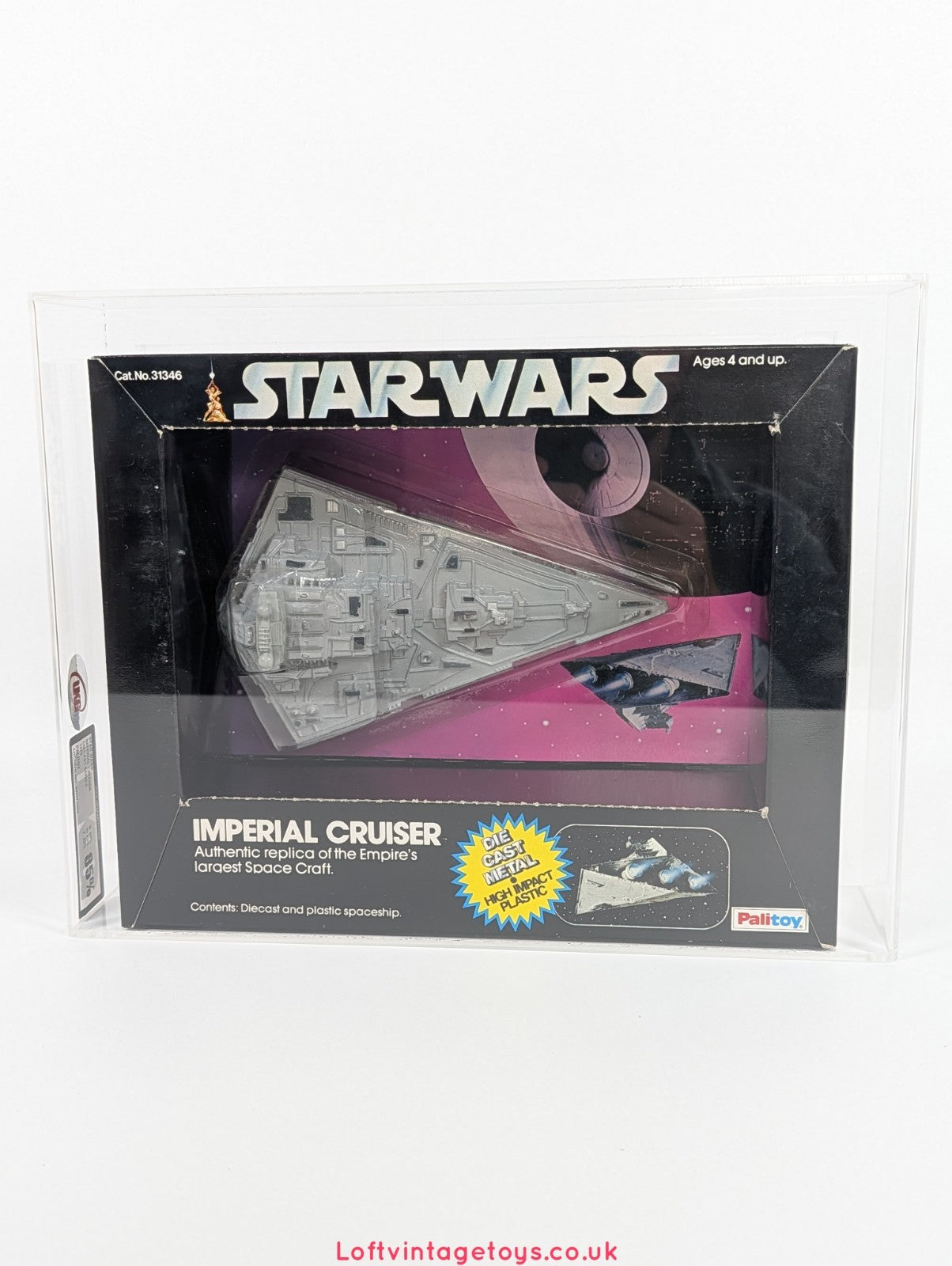 Palitoy Star Wars Croiseur Impérial Diecast série 1979, UKG 85 - Neuf sous Blister Scellé