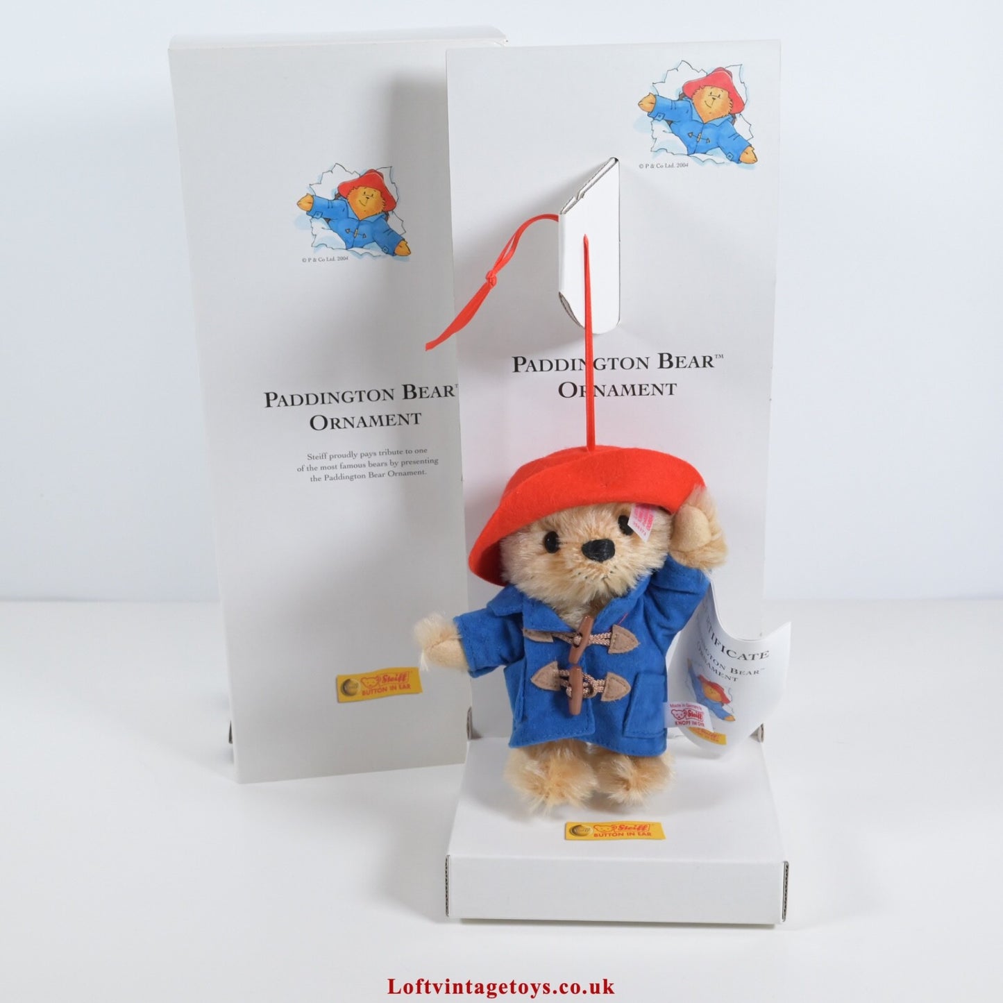 Steiff Paddington Ornament 354373 Ltd Edition of 5000