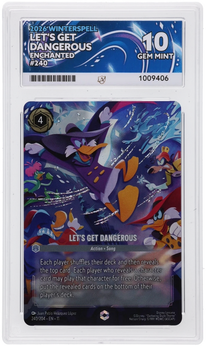 2026 DISNEY LORCANA EN 11-WINTERSPELL 240 LET'S GET DANGEROUS ENCHANTED - ACE 10