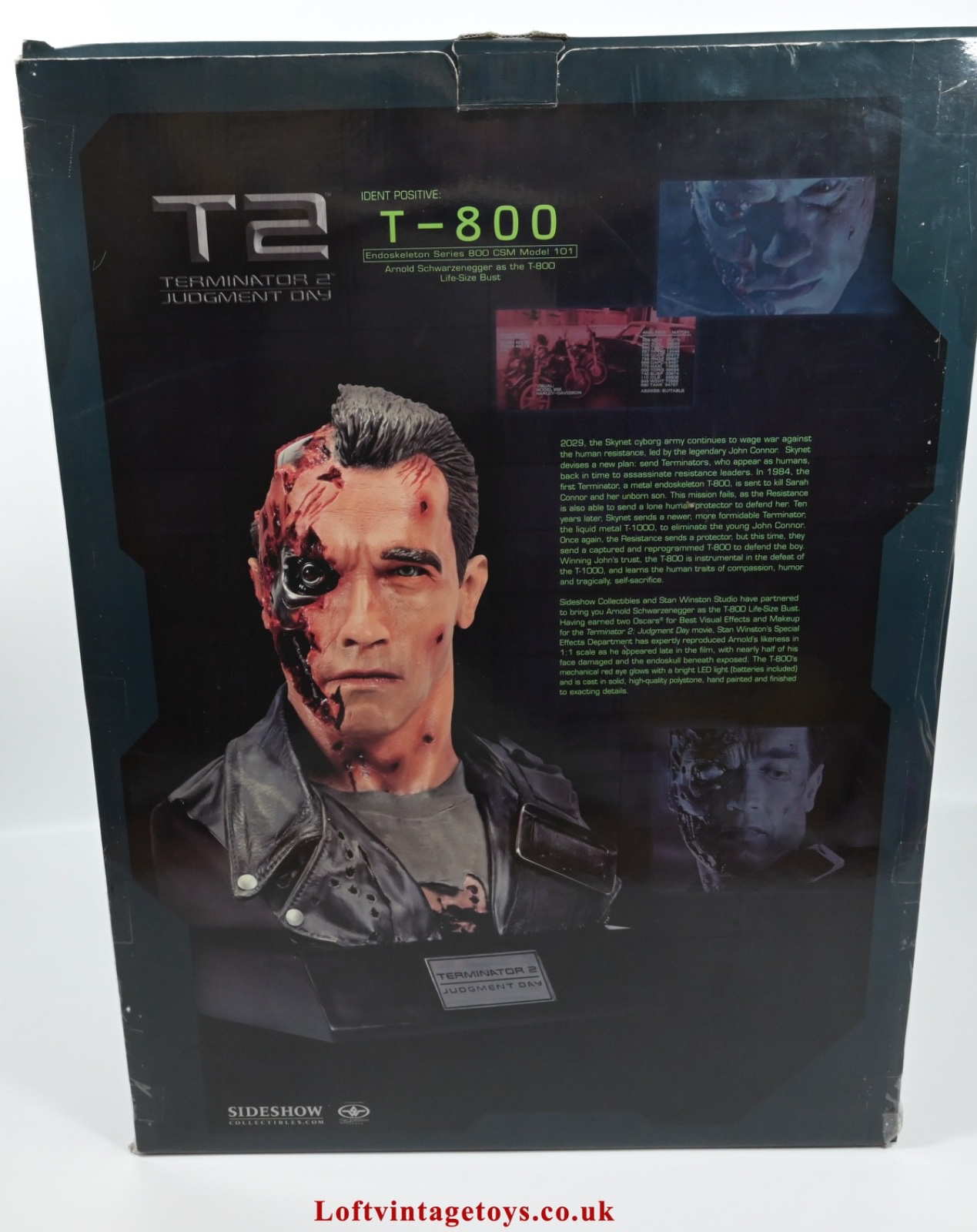 Terminator 2 Judgement Day:  Sideshow Collectibles T-800 Life Size Bust