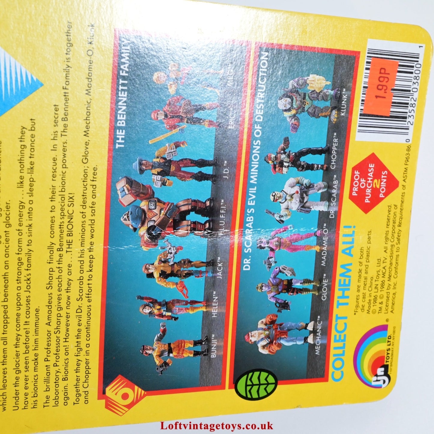 Vintage LJN Toys Bionic Six Madame O Action Figure - New & Sealed