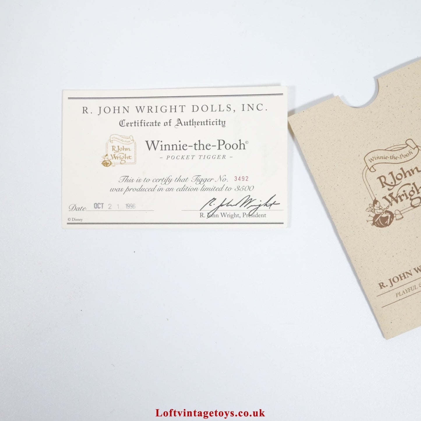 R John Wright Party Tigger, Signed Ltd Ed of 100 - Rare