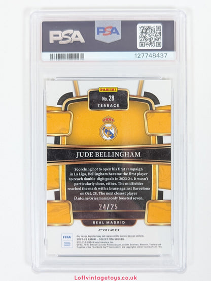 2023-24 Select FIFA Jude Bellingham Zebra /25 PSA 10