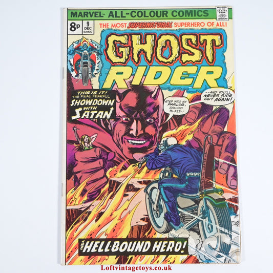 Ghost Rider #9 1974 (5.0 - 6.0 Grade) UK price variant