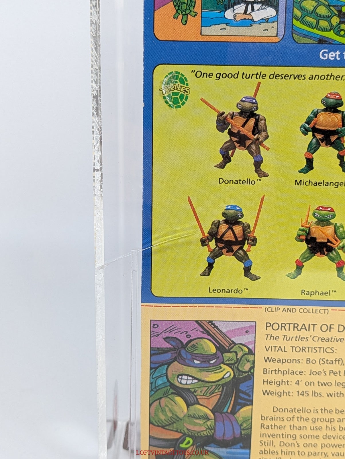 Teenage Mutant Ninja Turtles 1988 Donatello 10 Back Unpunched - UKG 85