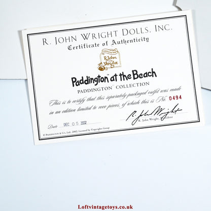 R John Wright Paddington At The Beach Outfit, Ltd Edition of 1000