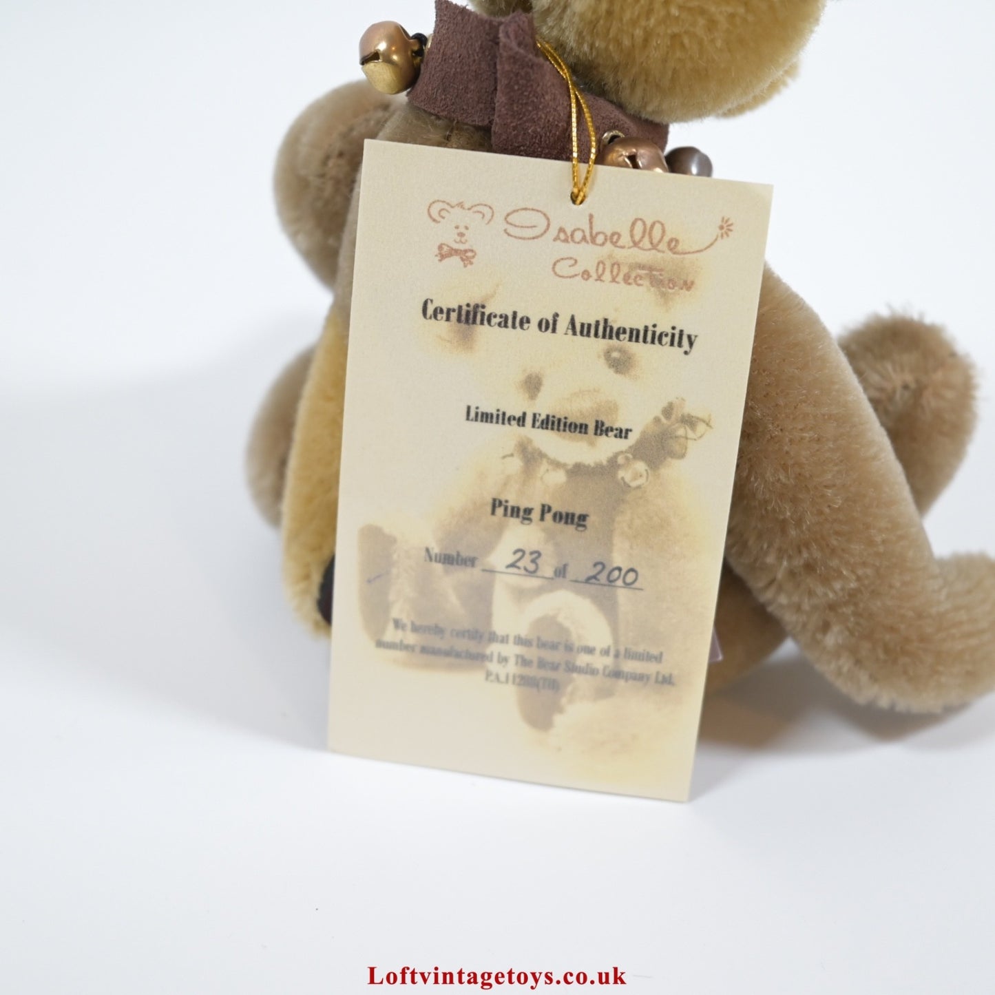 Bear Studio / Charlie Bears  Ping Pong - SJ 3625, Ltd Ed of 200