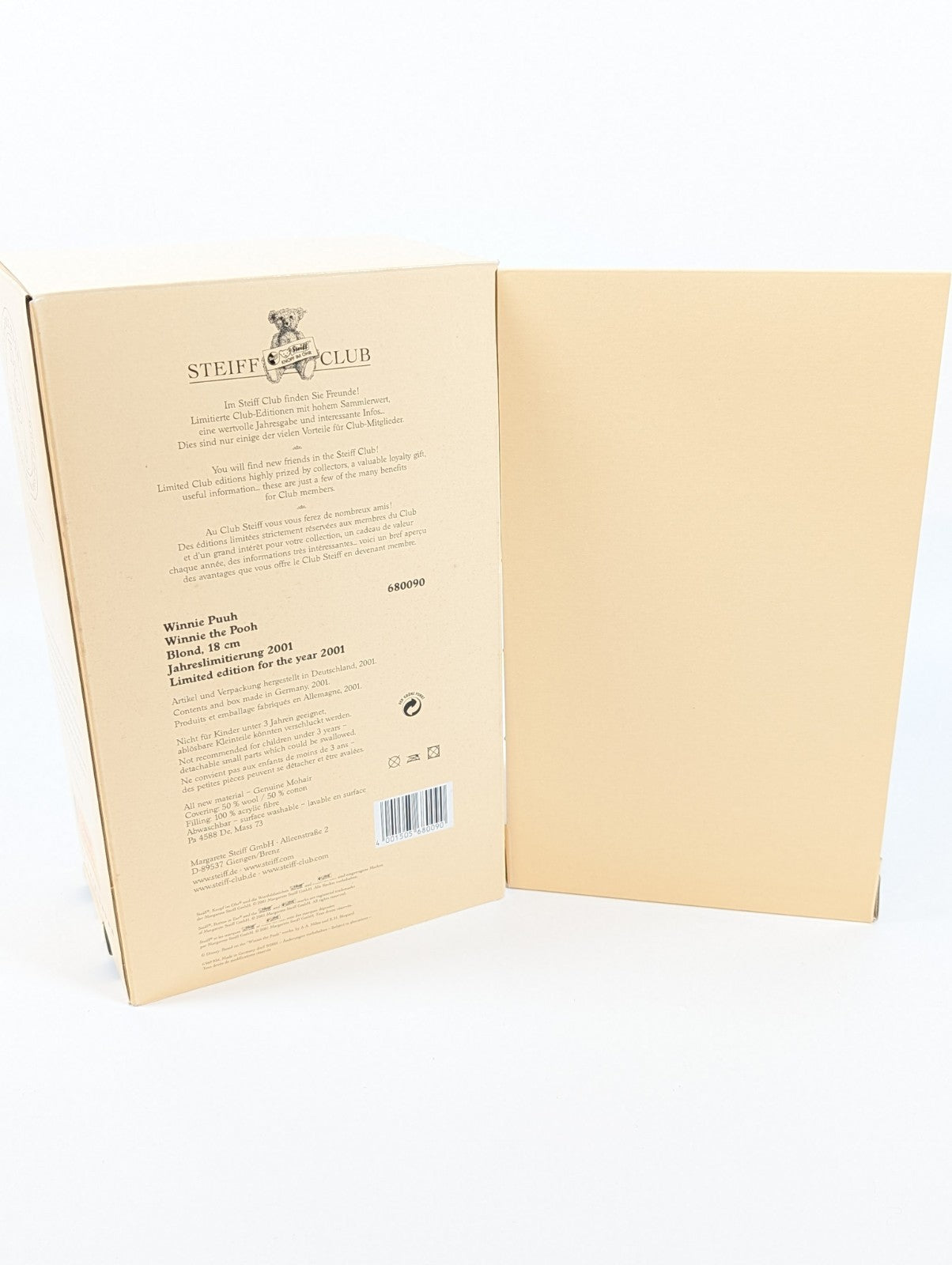 Steiff Winnie The Pooh 75th Anniversary Edition, Ltd Ed - 02623