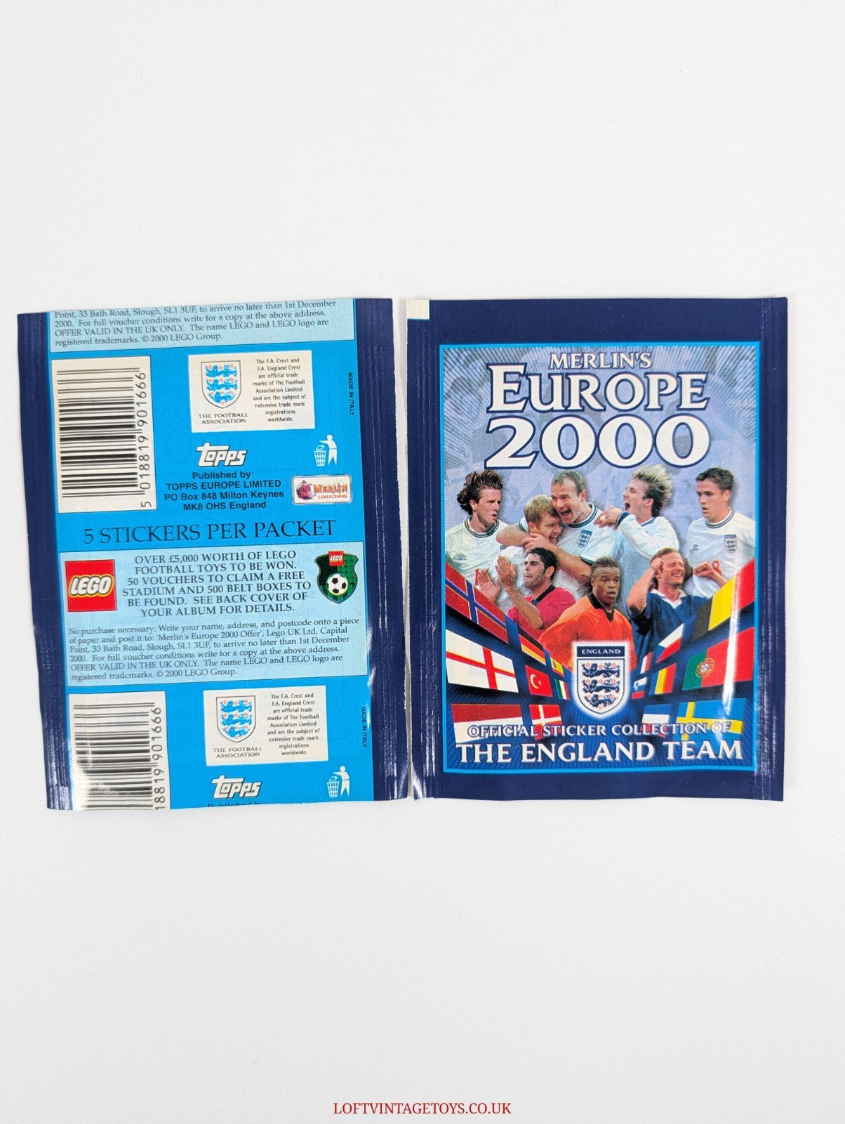 Merlin's Europe 2000 Sealed Sticker Packs * 50 packs