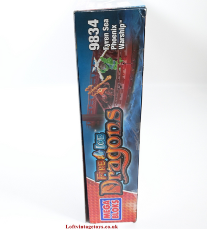 Mega Bloks Fire & Ice Dragons 9834 - Fyren Sea Phoenix Warship, New & Sealed