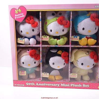 Hello Kitty 50th Anniversary 8-Piece Mini Plush Set  - New & Sealed