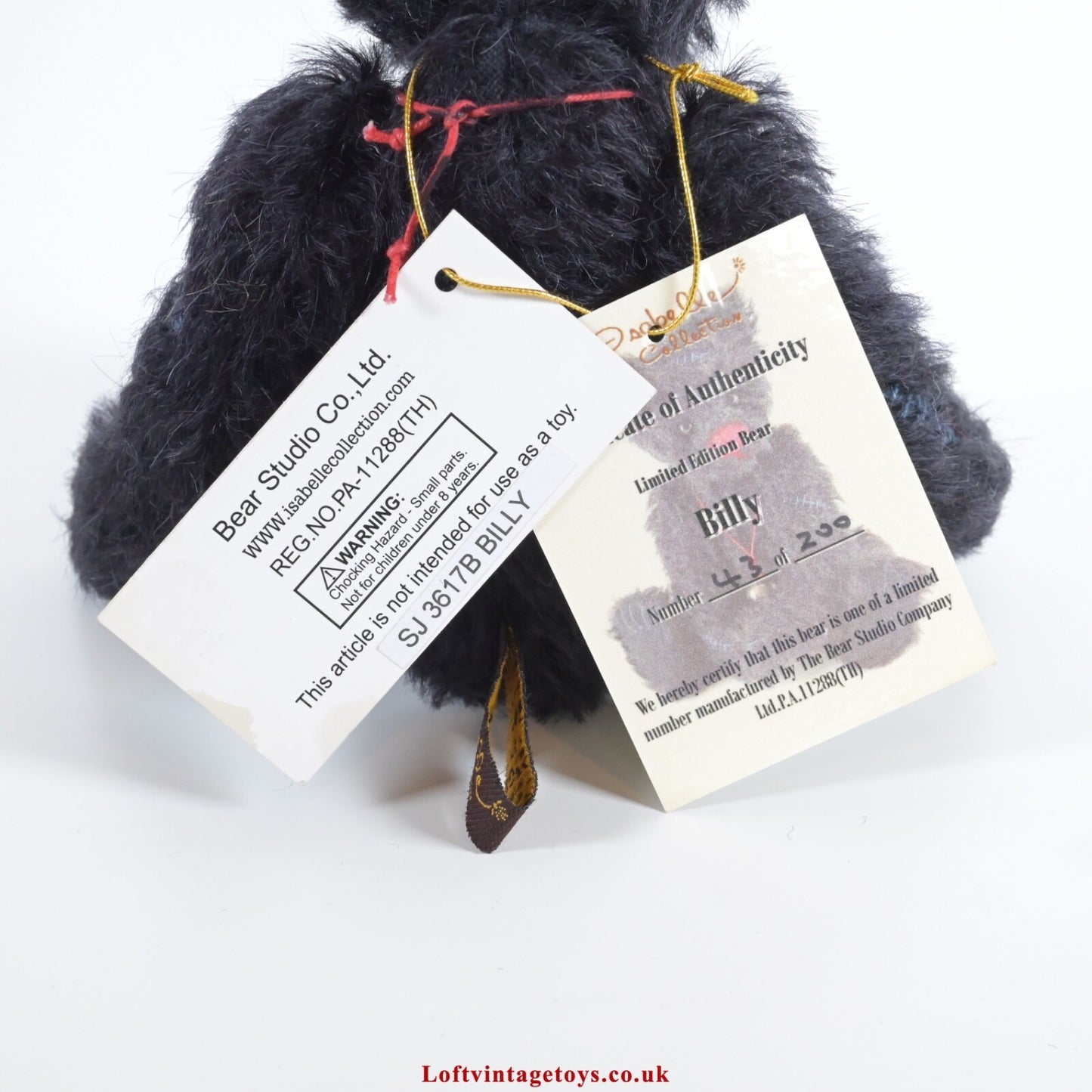 Bear Studio / Charlie Bears Billy Teddy Bear -SJ 3617B Ltd Ed of 200