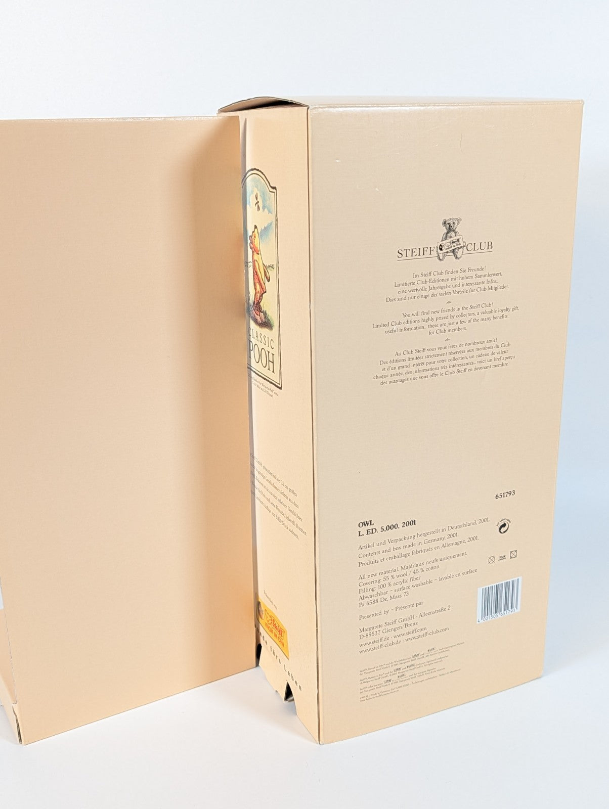 Steiff Owl from Winnie the Pooh Collection, Ltd Edition - 651793