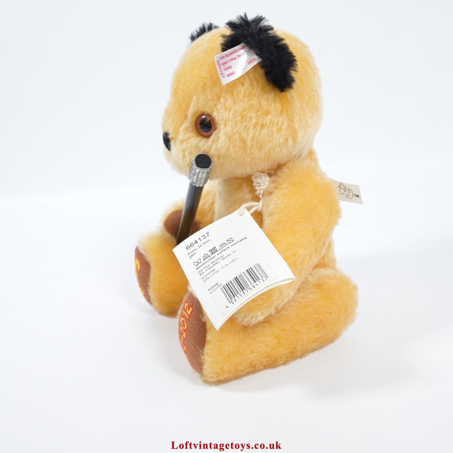 Steiff Sooty 60th Anniversary Teddy Bear - 664137, LE Production