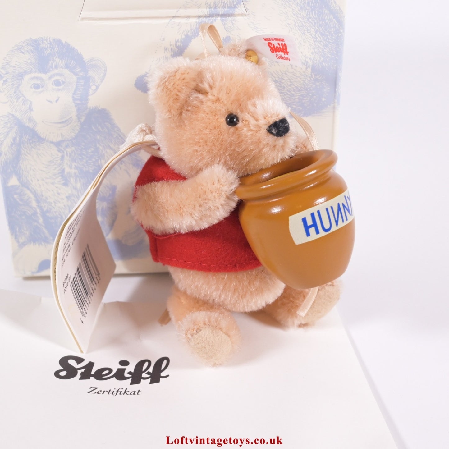 Steiff Winnie The Pooh With Honey Pot Ornament - 682933