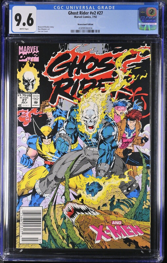 Ghost Rider #27 v2 Newsstand Edition 1992 / Marvel comics CGC 9.6
