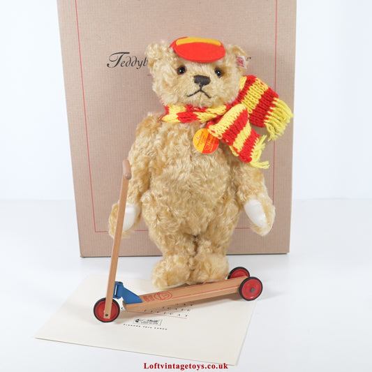 Steiff Teddybar Mit Holzroller 30cm  - 5671142 Ltd Edition