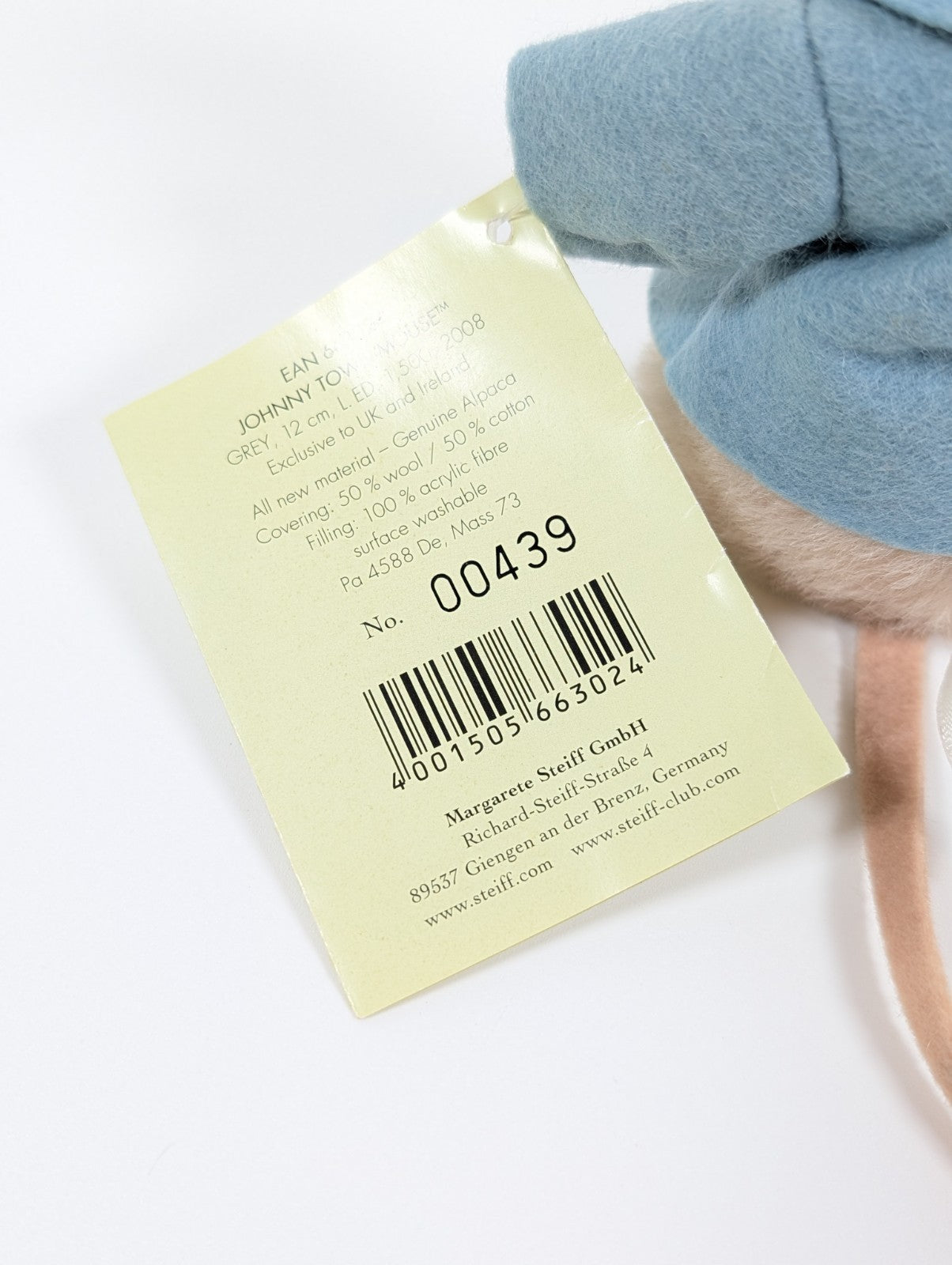 Steiff Beatrix Potter Johnny Town-Mouse - 663024