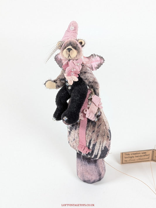 Loris Hancock Shaggy Ink Cap Mushroom Fairy, OOAK Ltd Ed 1/1