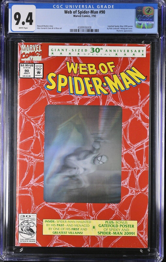Web of Spider-Man #90 Marvel comics 1992 CGC 9.4