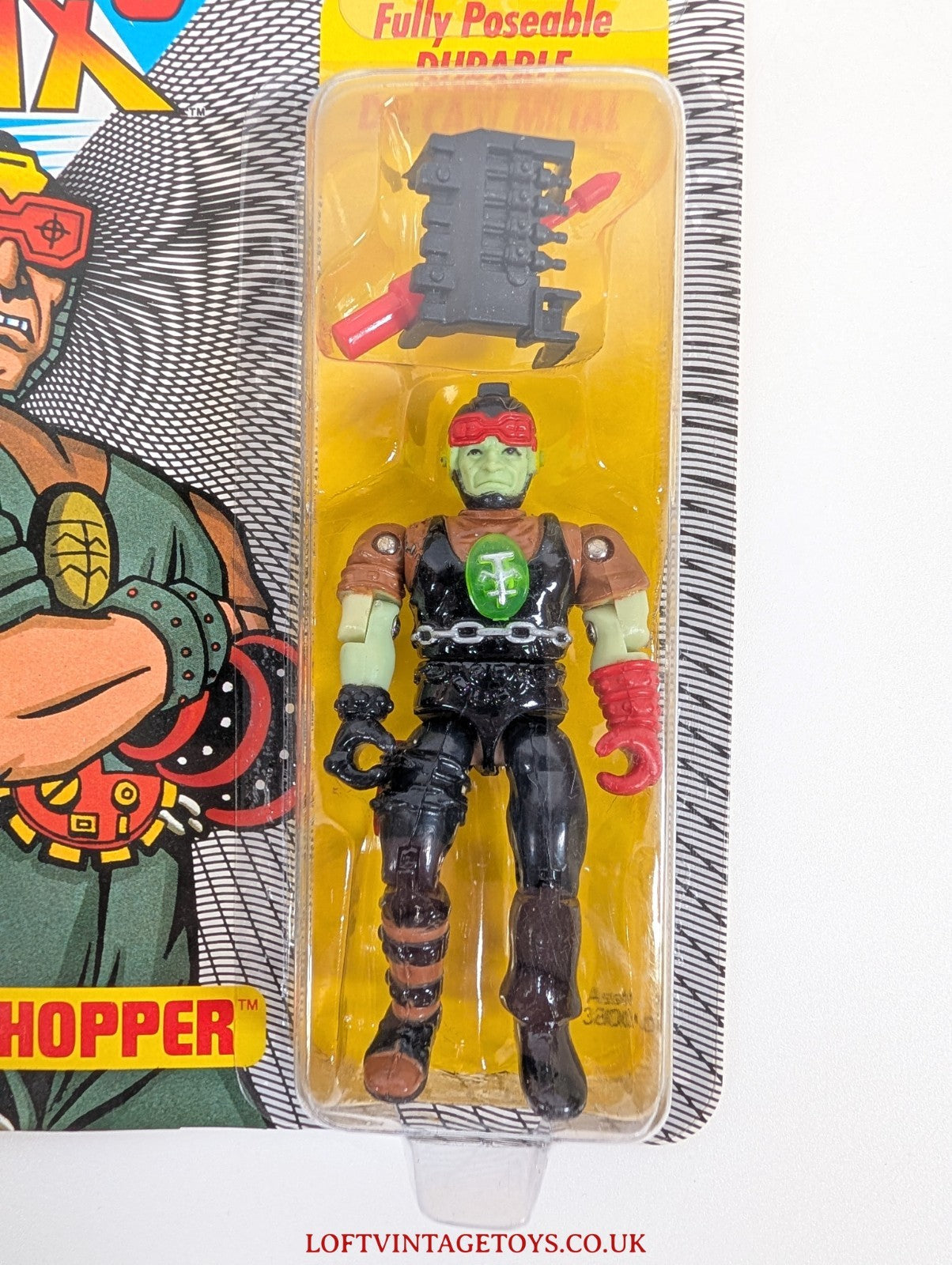 Vintage LJN Bionic Six Chopper 1986 Action Figure 3.75" MOC CARDED, 1980S - HTF